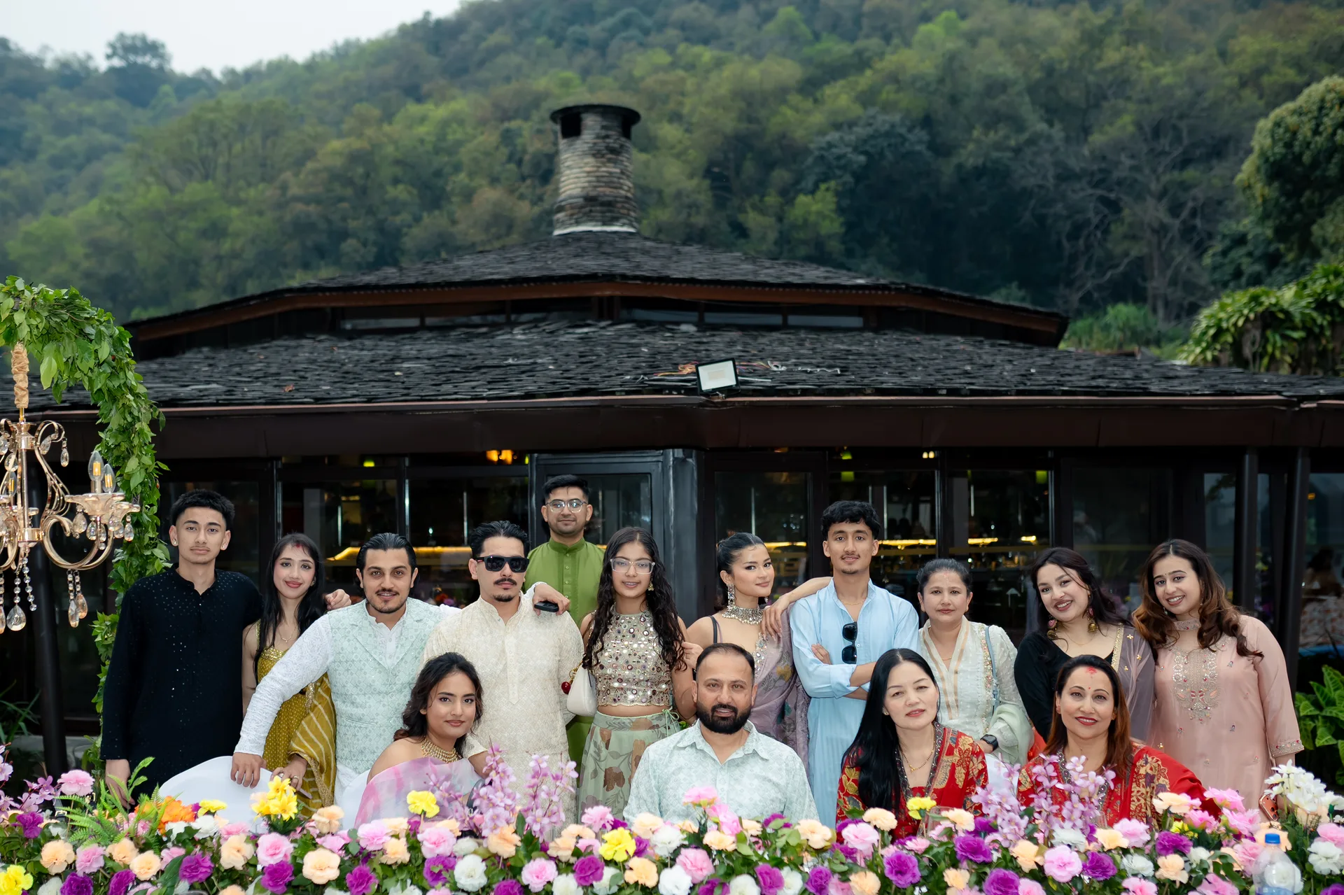 Wedding reception outdoor layout